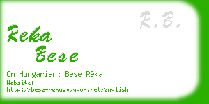 reka bese business card